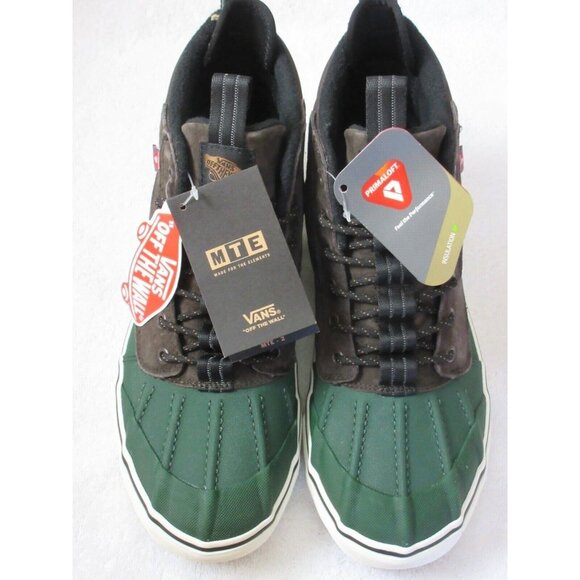 Vans Men's Sk8-Hi MTE-2 Del Pato Waterproof Duck Boots Brown Green Sizes NIB - Picture 1 of 6